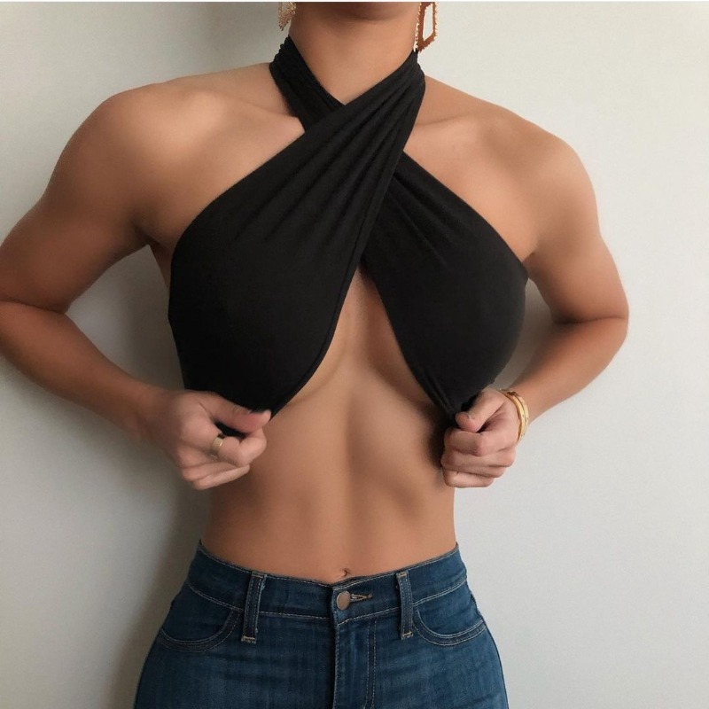Strapless Bra Backless - Bahar Yeni Kadın Tişörtü Kadın Düz