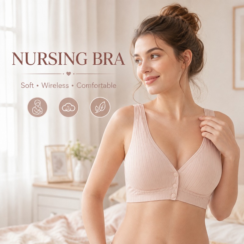 Nursing Bra Sleep - Kadın Emzirme Sütyeni Hamilelik Emzirme Sütyeni